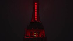 Empire State Building lit up for first responders Instructional Video