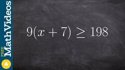 Solving an inequltiy using distributive propery Instructional Video