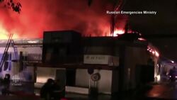 Massive warehouse fire kills 8 firefighters in Moscow News Clip