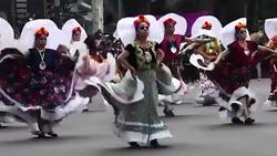 Parade of Day of the Dead in Mexico Stock Footage