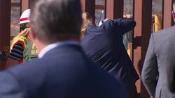 Trump shows off section of border wall News Clip