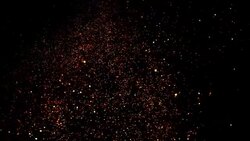 christmas red and gold gradient sparkle glitter explosion dust particles background with bokeh flowing movement, holiday happy new year and valentine day love, relationship Stock Footage