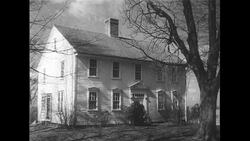 United States, 1950s: Historical marker for Jonathan Trumbull home Stock Footage