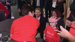 Prince Harry meets young Muscular Dystrophy patient on trading floor News Clip