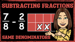Subtracting Fractions with Same Denominators Instructional Video