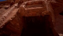 Petra - Tombs in the southern part of the city Stock Footage