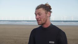 Olympic windsurfer Tom Squires uses the Great British weather to create energy News Clip