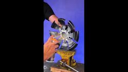 He recycled a Car Wheel into a DIY Fan! Instructional Video