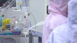 Scientist working at the laboratory Stock Footage
