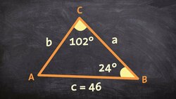 Find the missing side of a oblique triangle using law of sines Instructional Video
