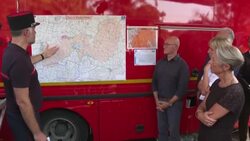 CLEAN : Fires in Gironde: French PM Borne and Interior Minister Darmanin at the command post News Clip