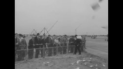 British police quell anti-Ridgway riot at the airport where Gen. Matthew Ridgway and Mrs. Ridgway arrive for visit News Clip