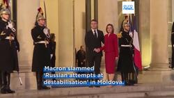 French President Macron meets Moldovan counterpart Maia Sandu for talks at the Elysee Palace News Clip