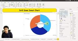 Business Intelligence with Microsoft Power BI - with Material - Drill Down Donut Chart Instructional Video
