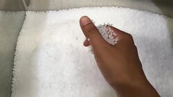 Raw plastic material in machine hopper Stock Footage