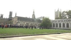 Hospitality workers protesting in Parliament Square against tougher coronavirus restrictions and urge the government to provide more financial support for the industry News Clip
