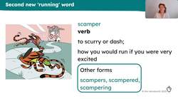 Rich vocabulary associated with running Instructional Video