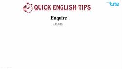 Understanding the Difference: Enquire vs Inquire Instructional Video