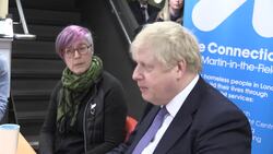Boris Johnson speaks with volunteers at rough sleeping charity News Clip