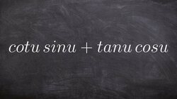 Simplifying a trigonometric expression by converting to sines and cosines Instructional Video