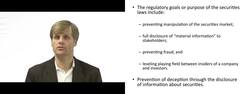 Regulatory Goals of Security Laws - Explained Instructional Video