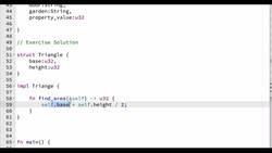 Rust Programming 2023 - A Comprehensive Course for Beginners - Solution - Write Methods and Structs in Rust Instructional Video