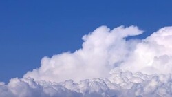 Soft Smooth Heavenly Clouds on Clear Sky in Sunny Day Stock Footage