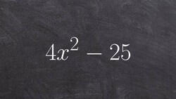 Factoring using the difference of two squares Instructional Video