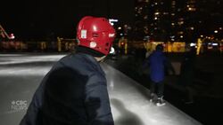 Adrienne Arsenault learns to skate for NYE News Clip