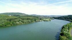 Kinzigtalsperre, Germany - aerial view Stock Footage