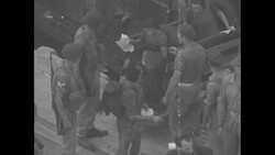 Ship "Exodus" carrying Jewish immigrants after trying to run British blockade arrives in Haifa, Palestine (Israel) News Clip