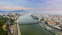 The Buda Royal Castle, a beautiful Baroque palace located on the Castle Hill in Budapest, Hungary. Stock Footage