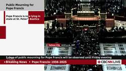 Thousands line up at St. Peter's Basilica as 3 days of public mourning for Pope Francis begins News Clip