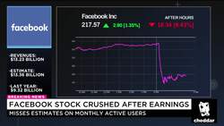 Facebook Shares Plunge as User Growth Misses Estimates News Clip