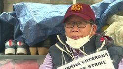 Retired Gurkhas staging hunger strike News Clip