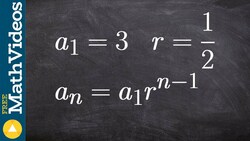 How to write nth term of a geometric sequence given 1st term and ratio Instructional Video