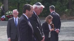 CLEAN : Israeli president retraces father's footsteps at Nazi camp News Clip