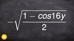 Simplifying a trigonometric expression using half angle formula Instructional Video