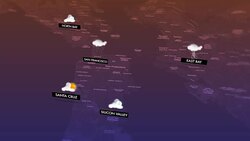 Weather Forecast in San Francisco Stock Footage