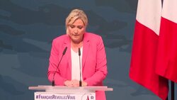CLEAN : French far-right leader Marine Le Pens tells voters to 'wake up' News Clip