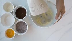 Mixing bakery ingredient for brownie. Stock Footage