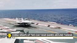 China-Taiwan conflict: China concludes two-day war games around Taiwan after live fire drills News Clip