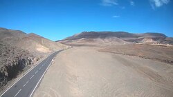 Aerial view of desert mountains in Fuerteventura. Stock Footage