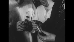 United States, 1950s: D A Keys and workers in nuclear plant Stock Footage