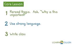 Writing a Memorable Closing Paragraph: Explaining Why Your Opinion Matters Instructional Video
