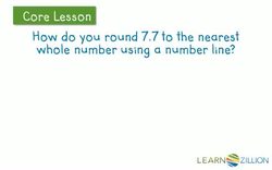 Rounding Decimals to the Nearest Whole Number Using a Number Line Instructional Video