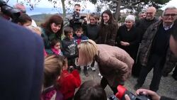 CLEAN : Pop singer Bebe Rexha visits Albania after deadly earthquake News Clip