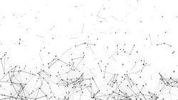 Clean White and gray movement of black three-dimensional plexus particles on a white background Geometrical background with flying particles and lines seamless loop animation background Stock Footage