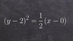 Find the focus, directrix and vertex of a parabola in conic sections Instructional Video