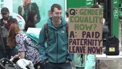 March of the Mummies: Parents who say they are forced out of work by extortionate childcare costs take to the street News Clip